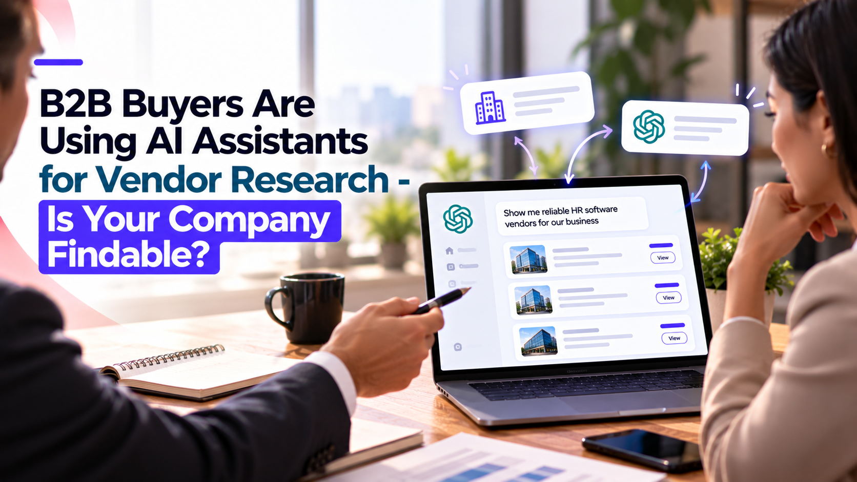 B2B Buyers Are Using AI Assistants for Vendor Research - Is Your Company Findable? featured image